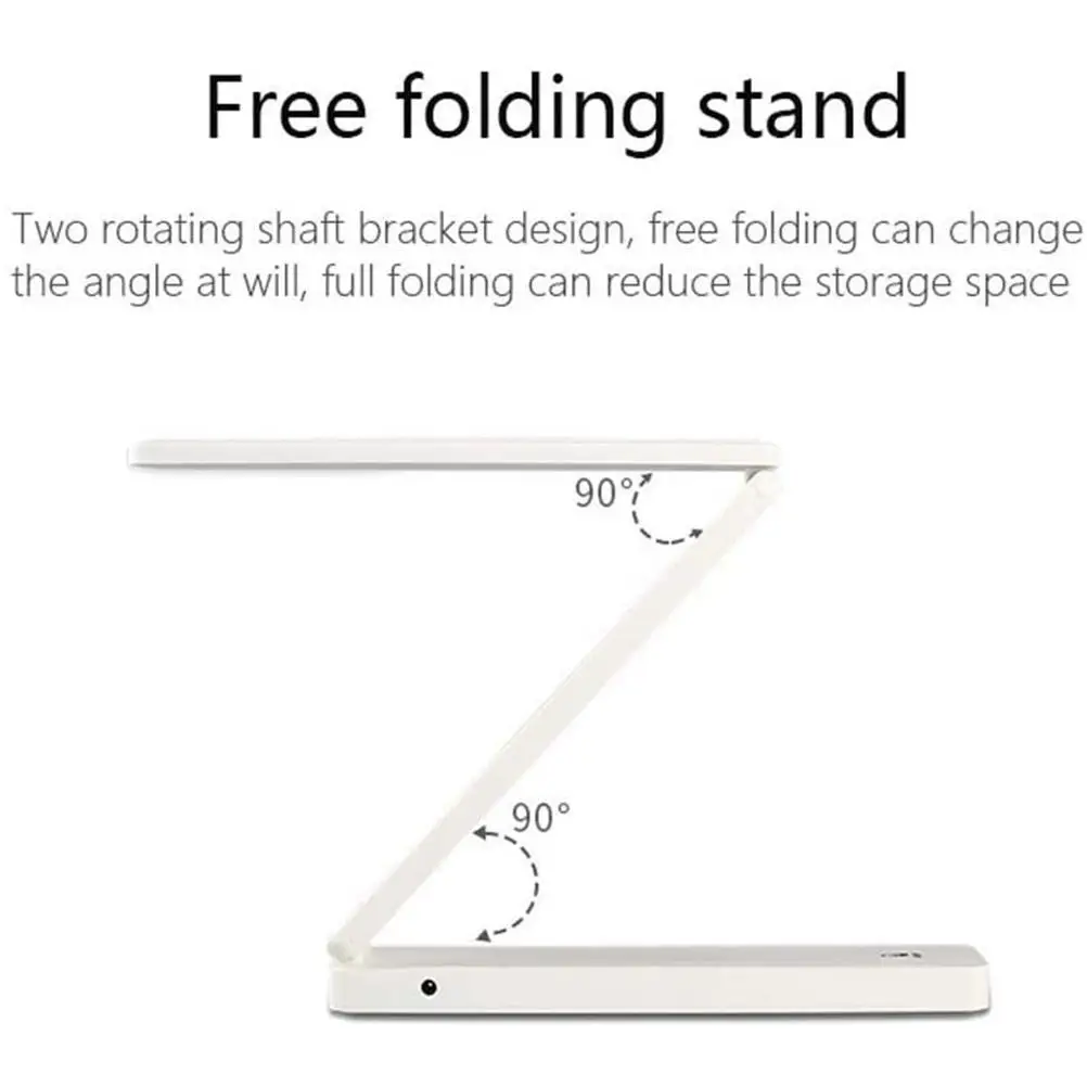 

LED Desk Lamp Three-speed Touch Dimming Table Lamp USB Rechargeable Foldable Beside Reading Night Light Lamp Eye Protection