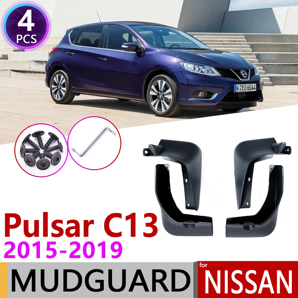 Передние и задние щитки для Nissan Pulsar Tiida C13 2015 ~ 2019 брызговики грязеотталкивающие