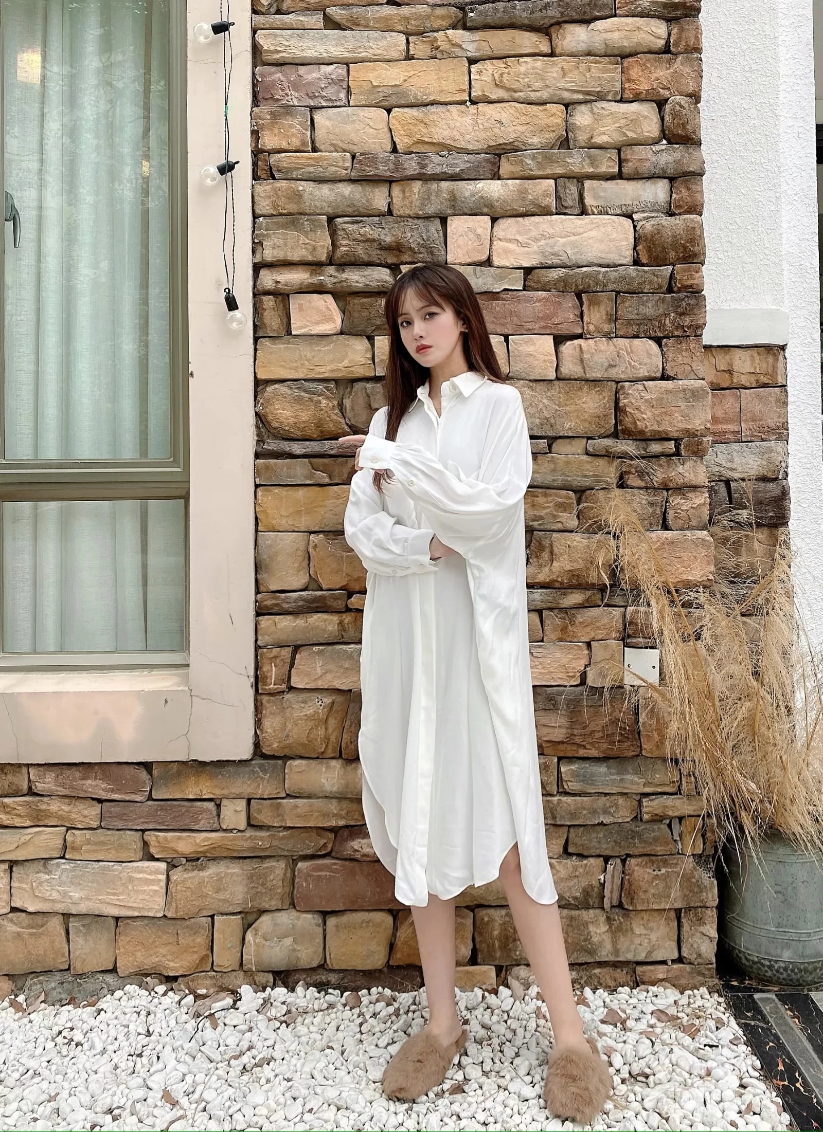 DAVE &amp DI Весенняя блузка для женщин с карманами одноцветная длинная blusas mujer de moda 2020