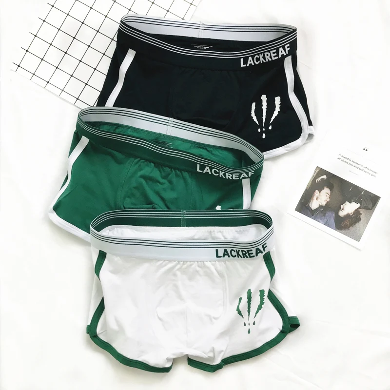 1 Pcs Mens Boxer Shorts Solid Color Men Underwear Cotton Breathable Fashion Men's Panties Comfortable Sports Underpants 2020 New