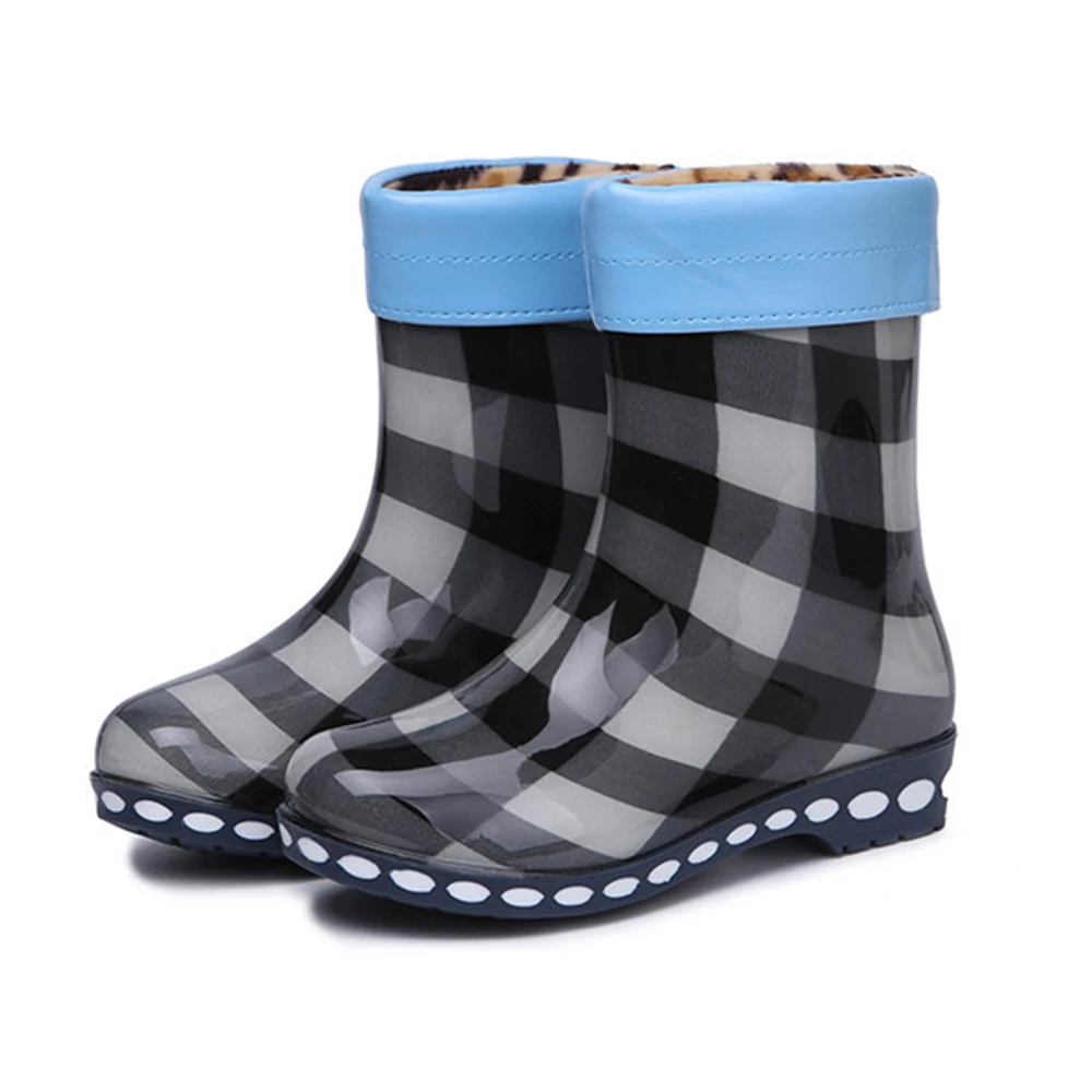 

Winter Autumn Women's Plastic Rain Boot Fashionable Ladies Boot Rainshoes Water Shoes Cylinder Rainboots Nice Work Shoes