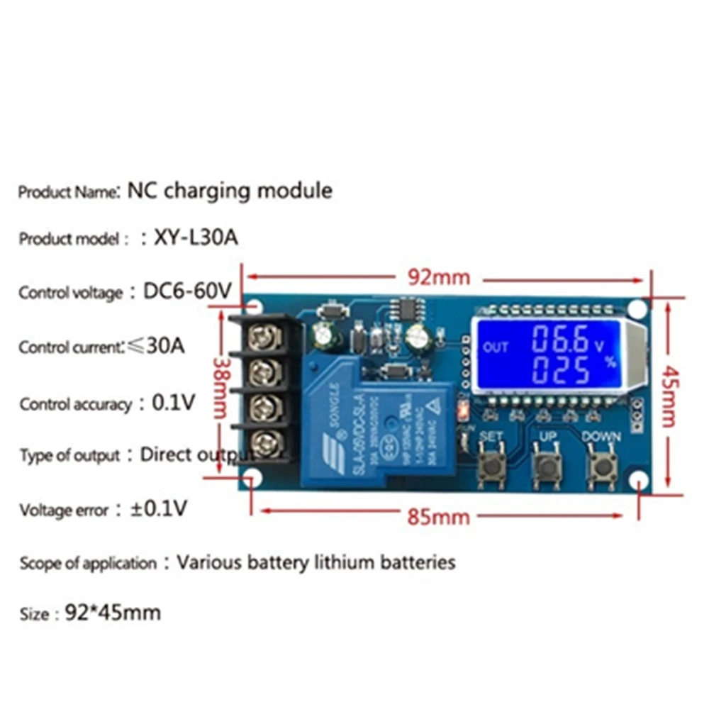 1 шт. с источником питания от постоянного тока 6-60v 30A хранения контроль зарядки