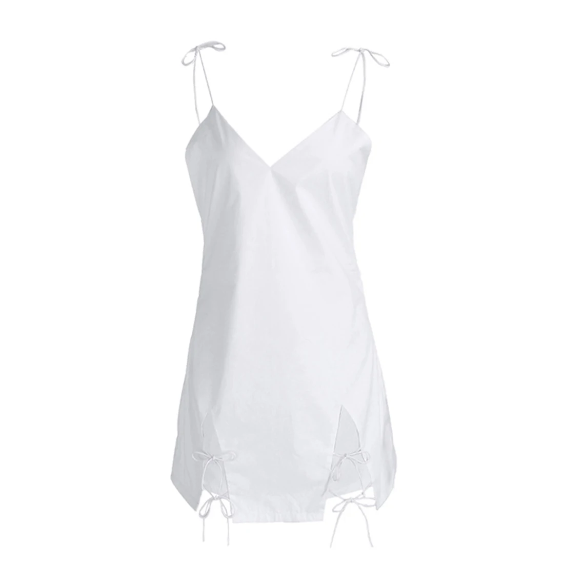 

Women Summer Sexy Sling Dress Beach Sundress Backless V-neck Strap Dress