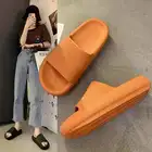 Сандалии женскиемужские из ЭВА, мягкие цветные шлепанцы для дома и душа, уличная Летняя обувь на платформе и каблуке, симпатичные туфли-слайды