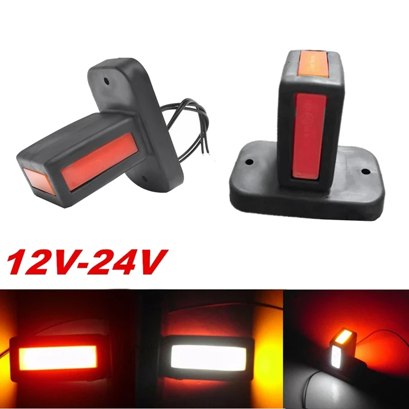 

2 шт 12V-24V светодиодный грузовик боковой габаритный фонарь светильник прицеп Габаритные огни светильник s грузовик с прицепом светильник s св...