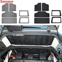 sansour car interior rear window and roof mesh hardtop heat insulation cotton kit for jeep wrangler jk 2012 2017 car styling