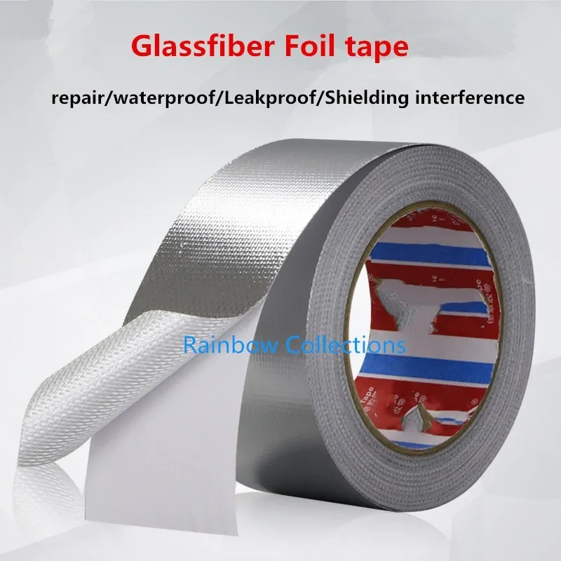 25 м уплотненная Стекловолоконная огнестойкая алюминиевая фольга