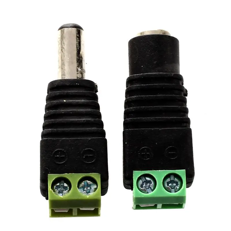 10 Pcs CCTV Cameras 2.1mm x 5.5mm Female Male DC Power Plug Terminal Adapter | Обустройство дома