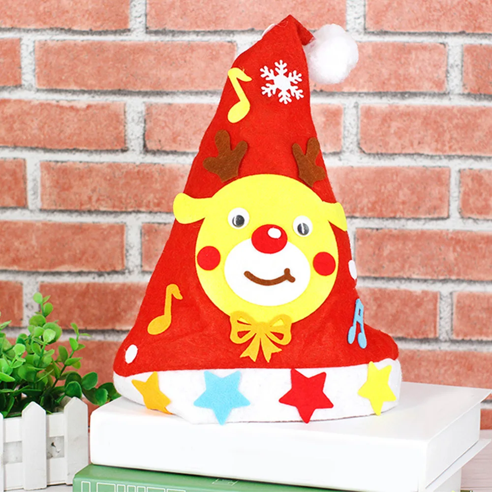 10 шт. детская Рождественская шапка ручной работы нетканый Санта снеговик