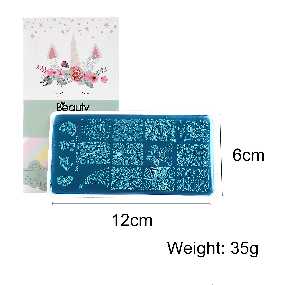 BeautyBigBang 6*12 см прямоугольные пластины для штамповки ногтей летние цветочные