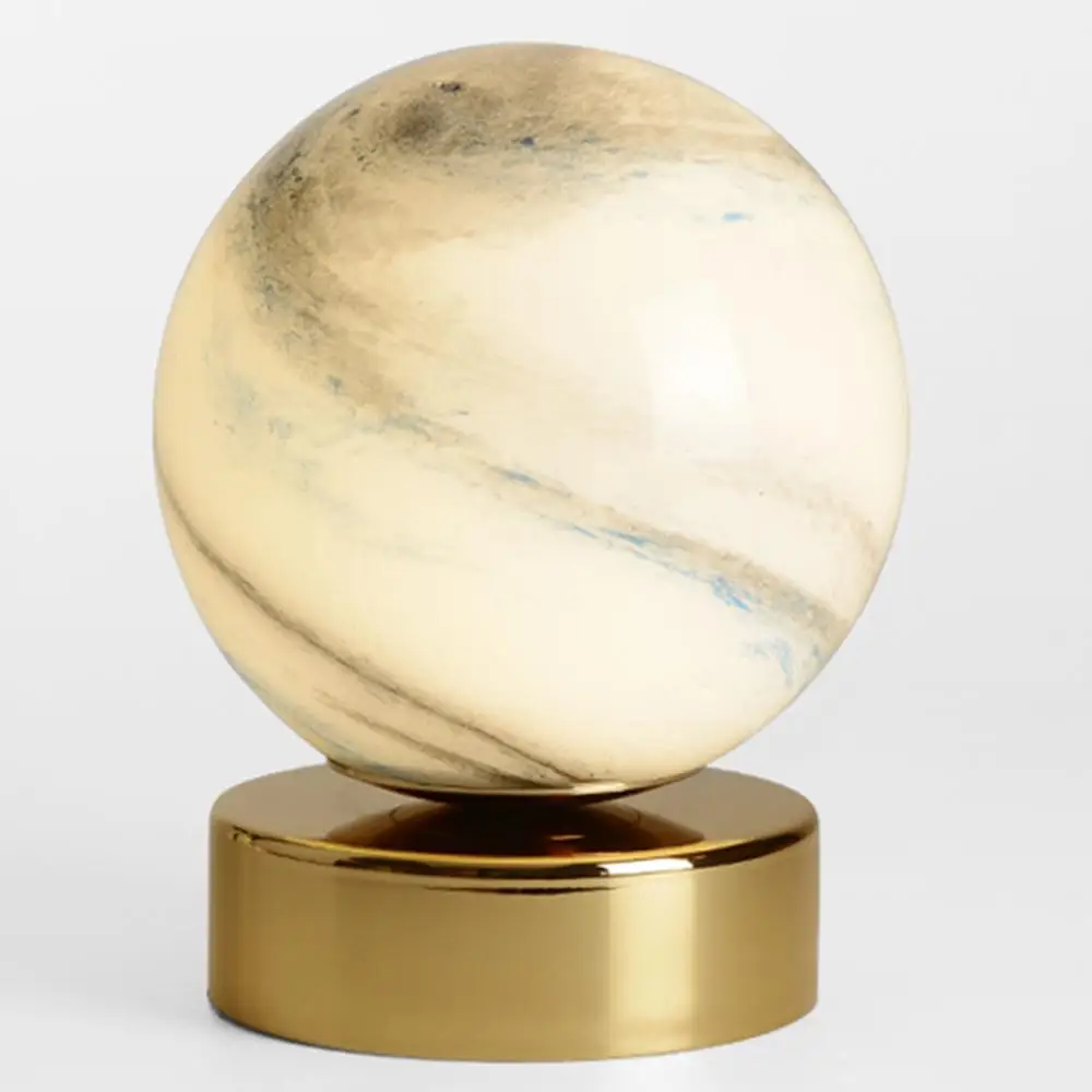Стеклянная Настольная лампа с круглым светом светильник лунным шаром ночник для