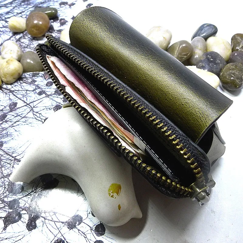 

Sale Multifunctional Zippered Waist Bag Leather Belt Pack Driver's License Case Card Holder Car Key Pouch Men LFKHD