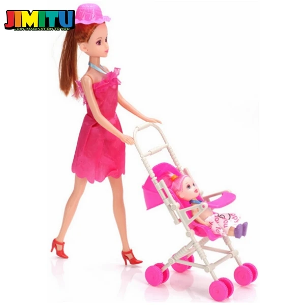JIMITU новая DIY сборка коляска тележка кукла мебель Happy Family аксессуары для
