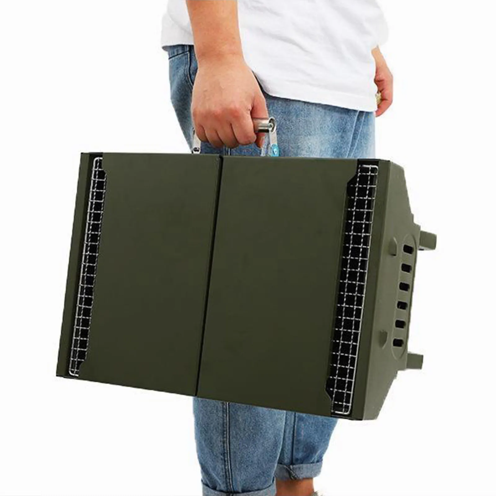 

Barbecue Grill Smoker Charcoal BBQ for 3-5 Persons Family Outdoor Cooking