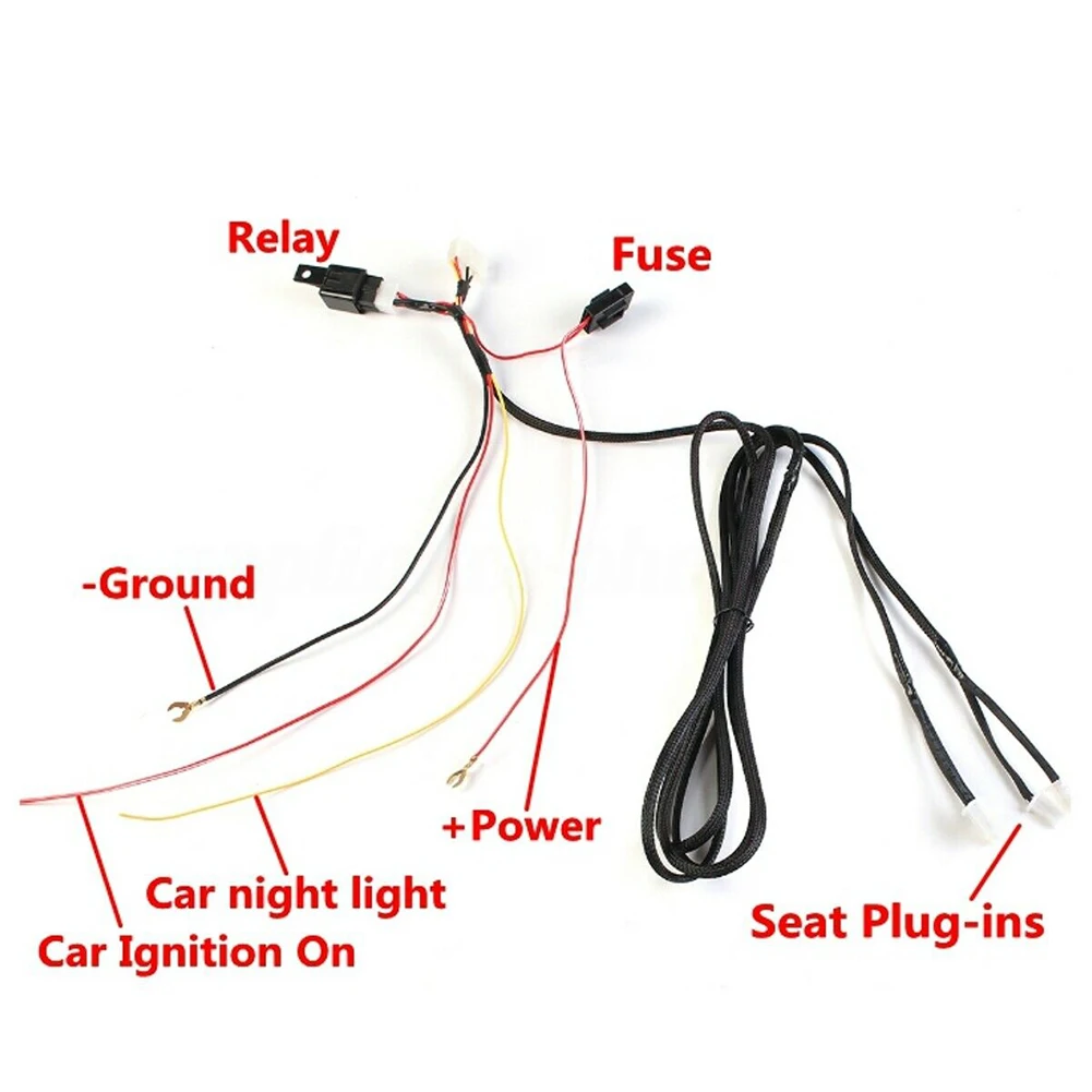 New Electric Winter Cover Safe 12V Warmer Universal Car Seat Heater Pad Carbon Fiber 5 Level Switch Driving Mat Cushion 2 Dial | Автомобили