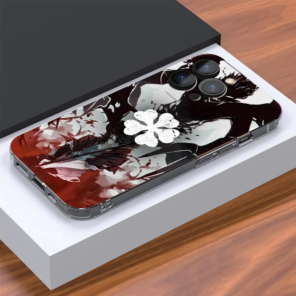 Black Clover Anime Asta Phone Case For iPhone 11 12 13 Pro Max XR X XS 7 8 6 6s Plus SE 2020 2022 12 Mini Silicone Cover Shell