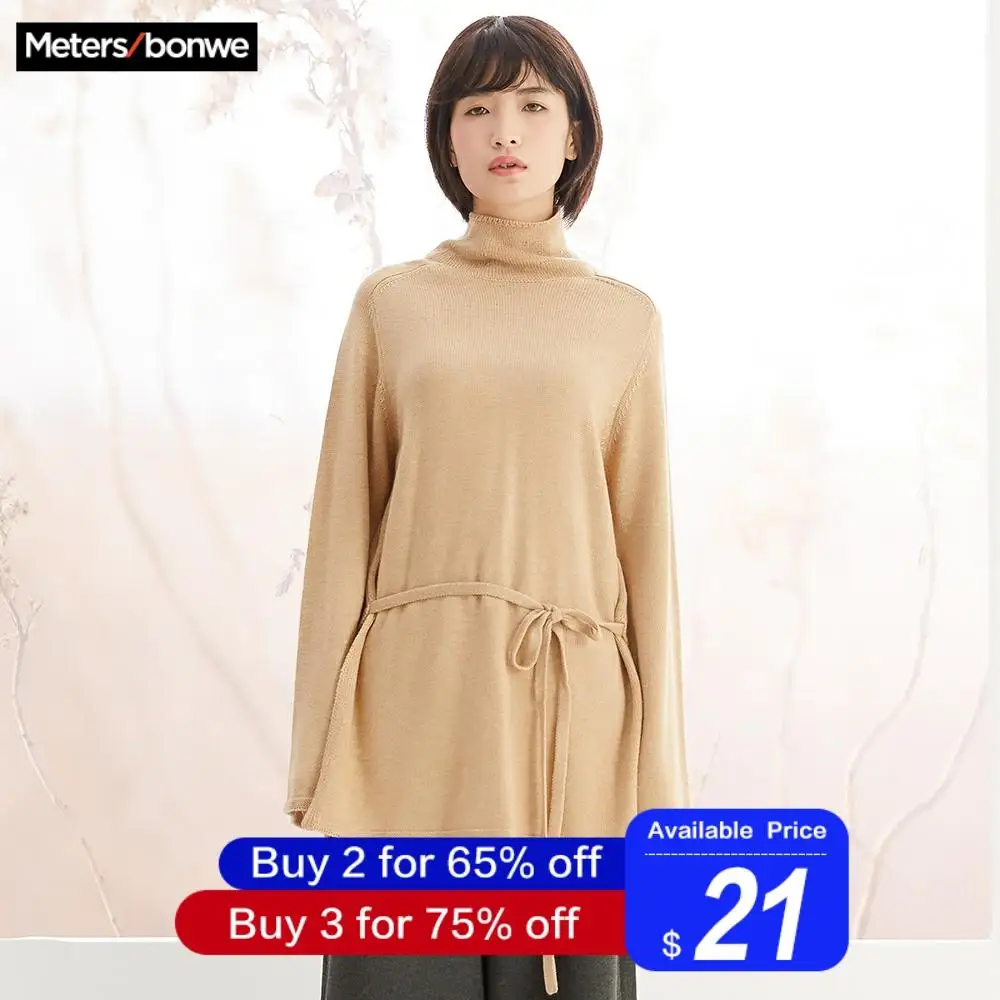METERSBONWE New Winter Female Sweater Split Long Sleeve Soft And Comfortable Fashion | Женская одежда
