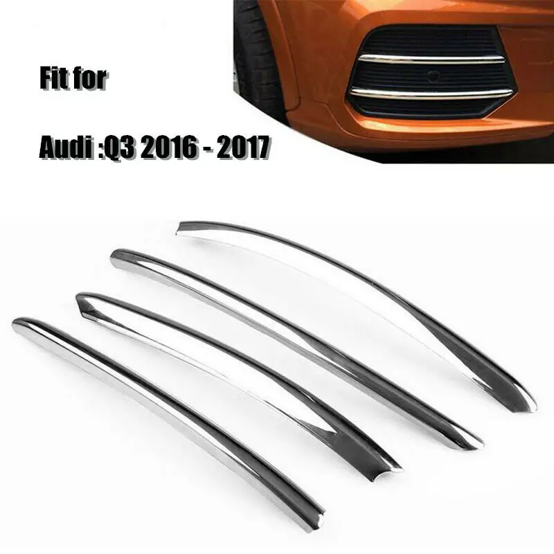 

Наружные передние противотуманные фары Декоративная полоса ABS Хромированная наклейка для 16-17 Audi Q3