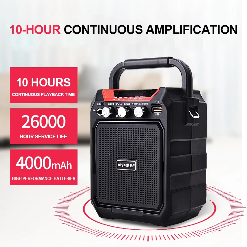 Wireless Bluetooth Speaker Outdoor Dance Teaching Promotion Party Picnic Music Player TF FM U dis Loudspeaker Portable Subwoofer |