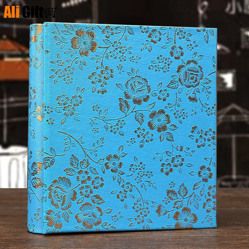 Фотоальбом 6 дюймов кожаный Цветочный ящик для хранения 100 листов альбом детей и