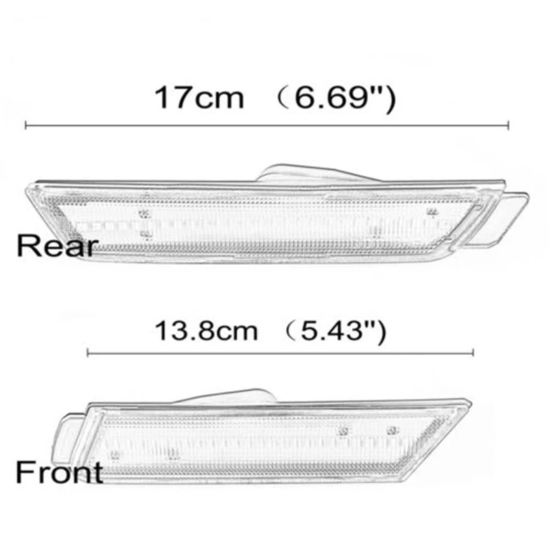 

1 Pair 12V Front/Rear Side Marker Lights Lamps For Chevy Camaro 2016 2017 2018 2019 2020 LED Amber Red Signal Lights