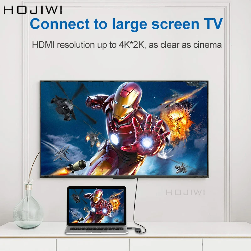 hojiwi 4 в 1usb c док станция usb type c на hdmi c pd кабел