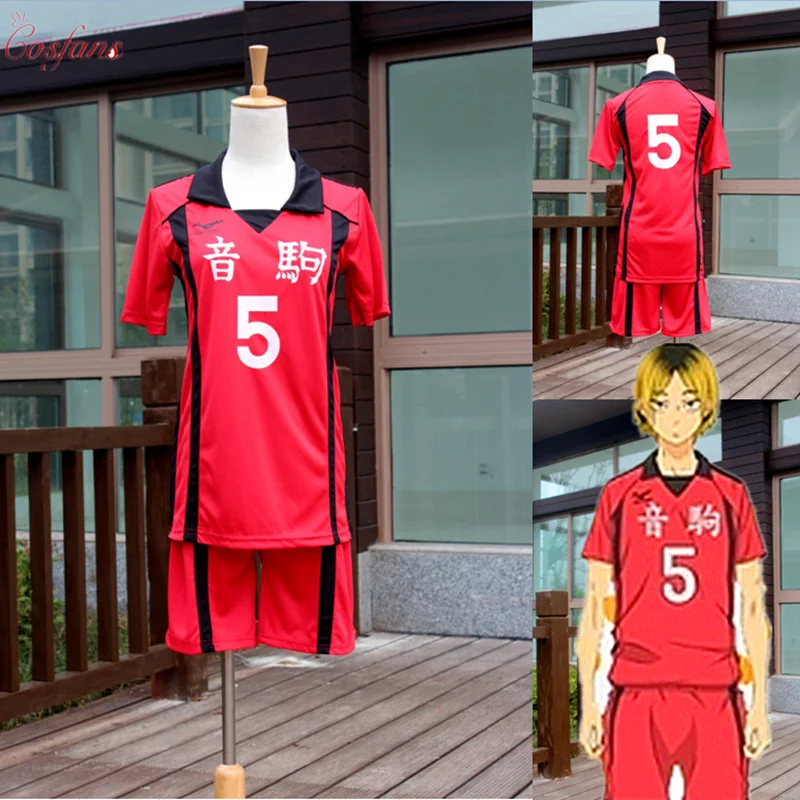 Аниме Haikyuu! Костюм для косплея Nekoma старшей школы #5 Kenma Kozume трикотажная спортивная