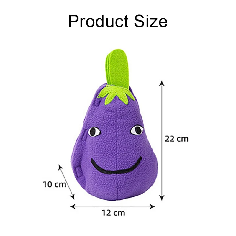 

ZL 2021 Newest 3in1 Pet Dog Eggplant Molar Toy Squeaky Carrot Ball Bite-Resistant TPR Bouncy Sniffing Chewing Funny Cute Toys