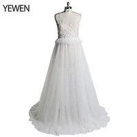 elegant sleeveless sexy tulle lace slit maxi formal dress maternity gowns for photography baby shower gowns yewen