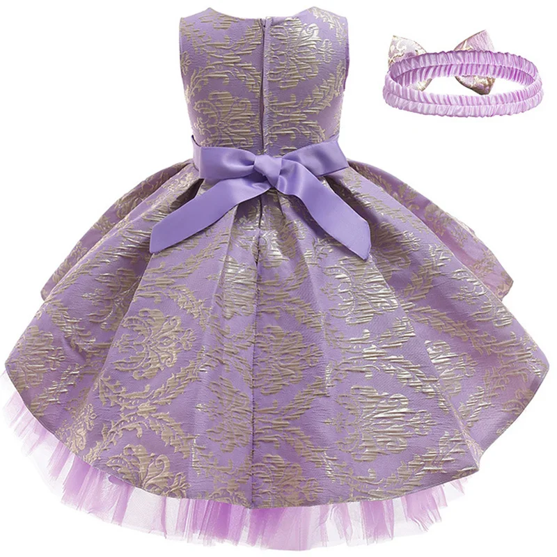 

Baby Girls Princess Wedding Party Vintage Embroidery Tutu Dresses Children Kids Elegant Christmas New Years Eve Dress Clothing