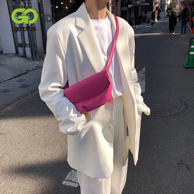 

GOPLUS Simple joker small satchel bag female single shoulder cross-slung chest bag pure color ancient ways dumpling bag