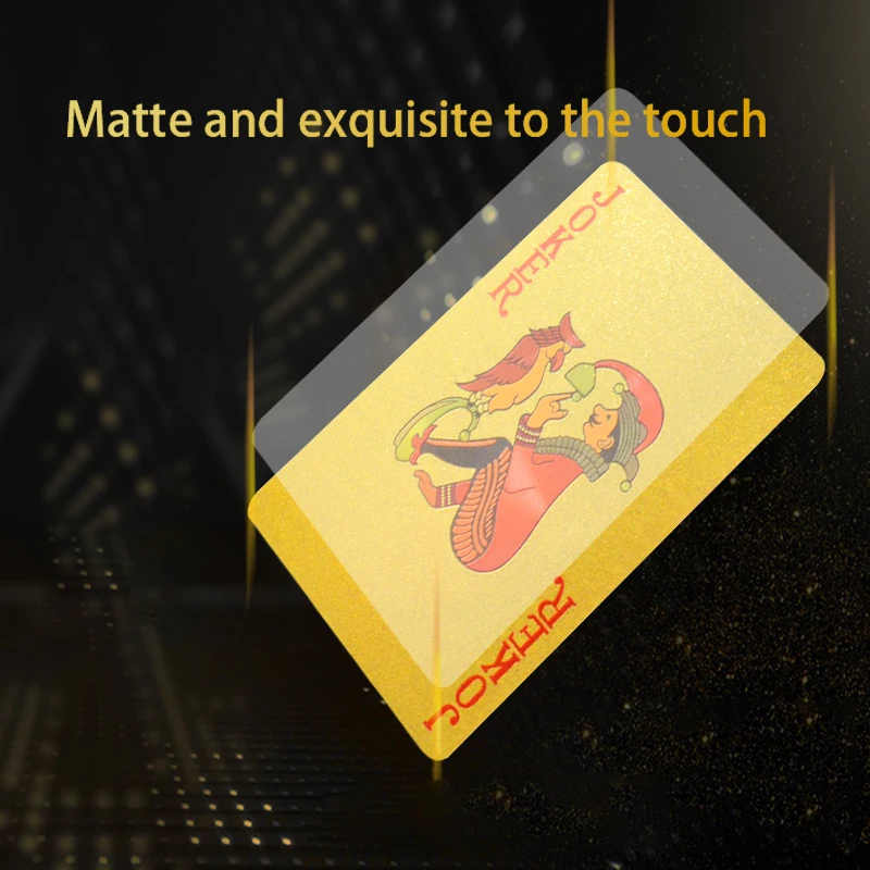 Покрытыем цвета чистого 24 каратного золота игральных карт игры в покер колода