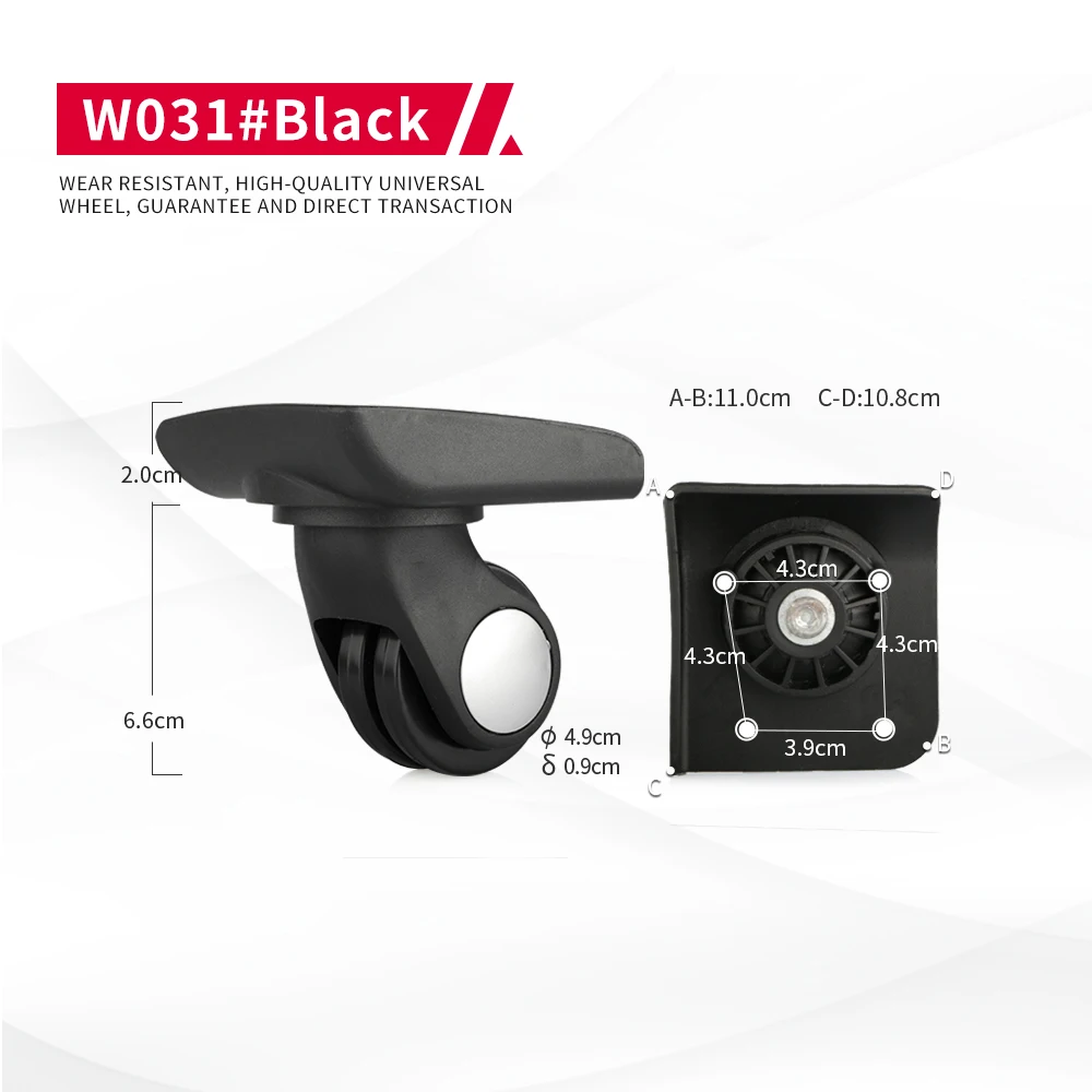 DILONG W031 Luggage wheel replacement trolley case accessories pulley universal wheels boarding case travel password rollers