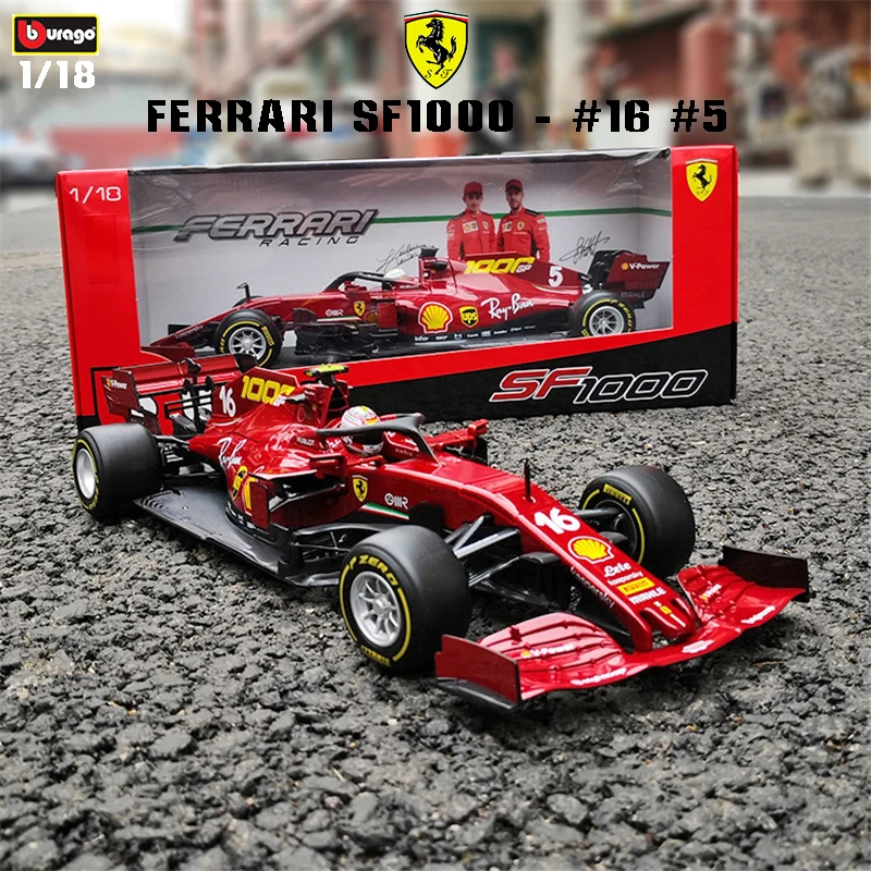 

Burago 1:18 New style Ferrari 2020 SF1000- #5 #16 F1 car model die-casting model simulation car decoration collection gift toy