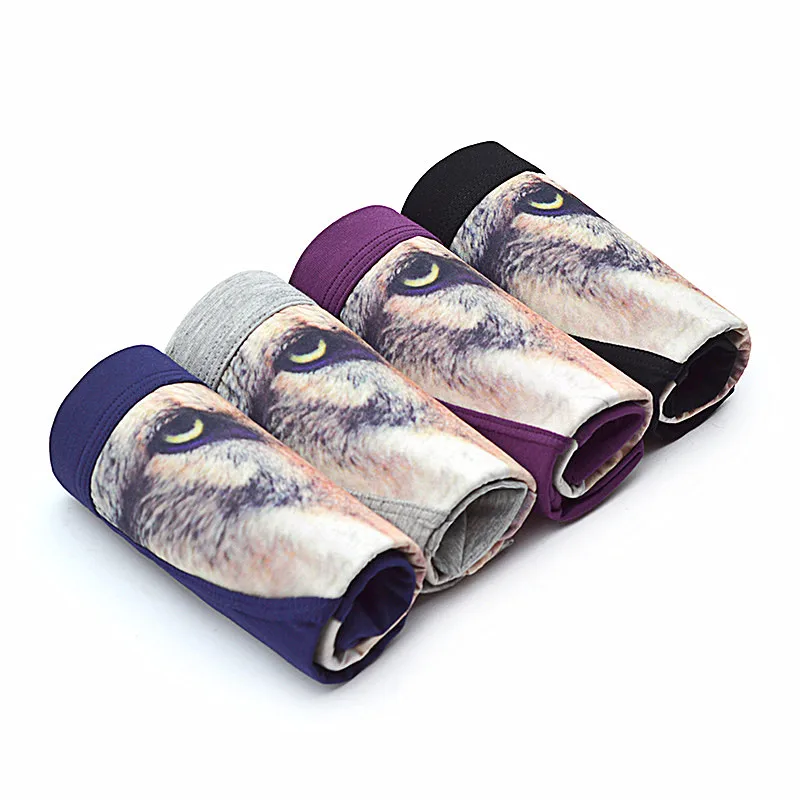 Мужское нижнее белье боксеры шорты 4 шт./лот брендовые Мультяшные Модальные