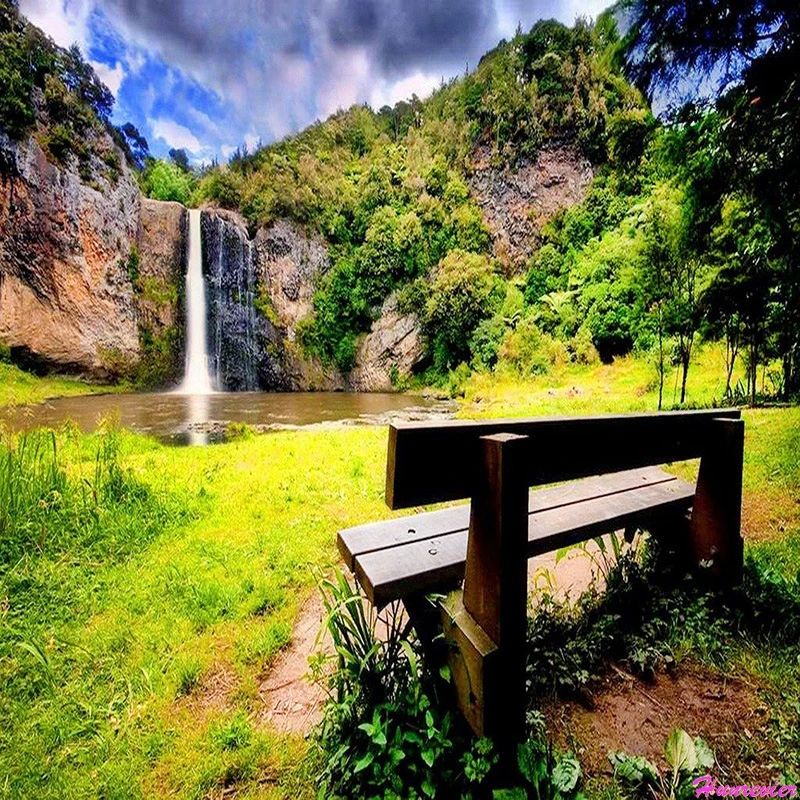 5d DIY Алмазная вышивка натуральный пейзаж крестиком алмазная живопись круглые