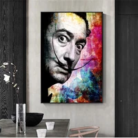 wall art canvas painting salvador dali graffiti abstract street posters and prints pictures for living room home wall decoration