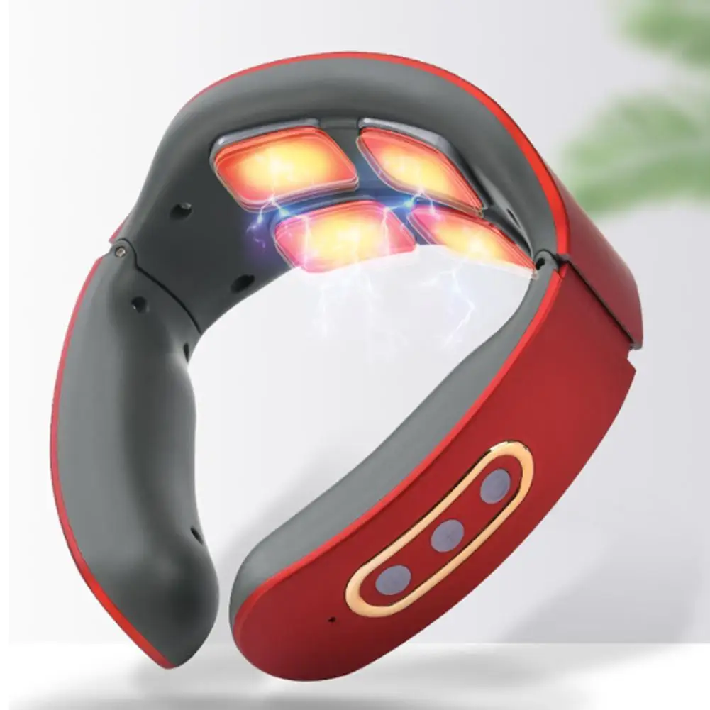 

New Electric Neck Massage Instrument Cervical Spine Treatment Relax Electromagnetic Shock Pulse Cervical Physiotherapy Massager