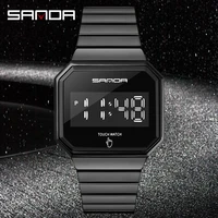 sanda2021 new fashion casual mens watch touch screen waterproof led electronic watch mens digital clock relogios masculino