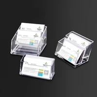 business card display shelf acrylic 123 grid office accessories organizer case boxes pen holder home storage organization