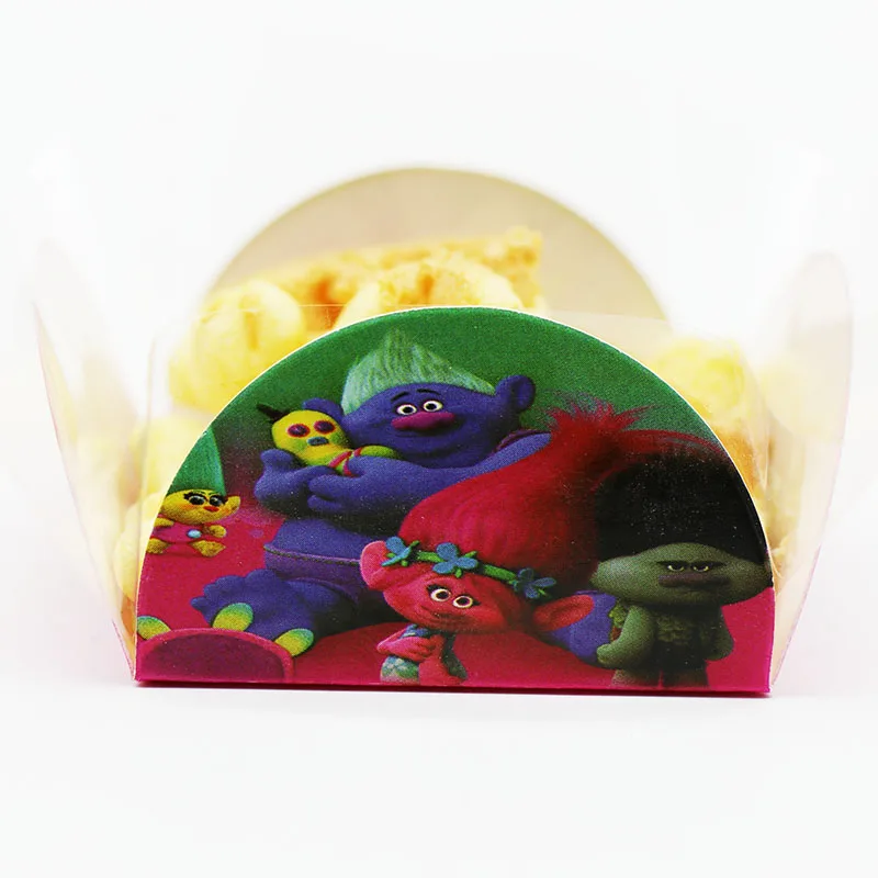 20 шт./упак. тема троллей шоколад стенд с героями мультфильма тролли одноразовая