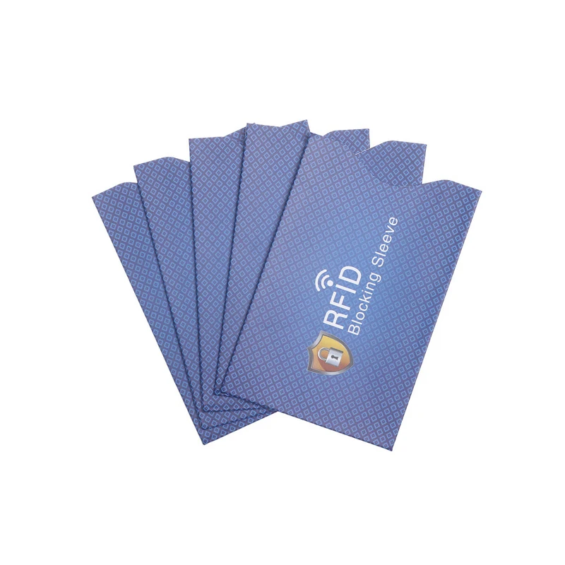 Чехол для банковских карт алюминиевый с RFID-защитой 5 шт./лот