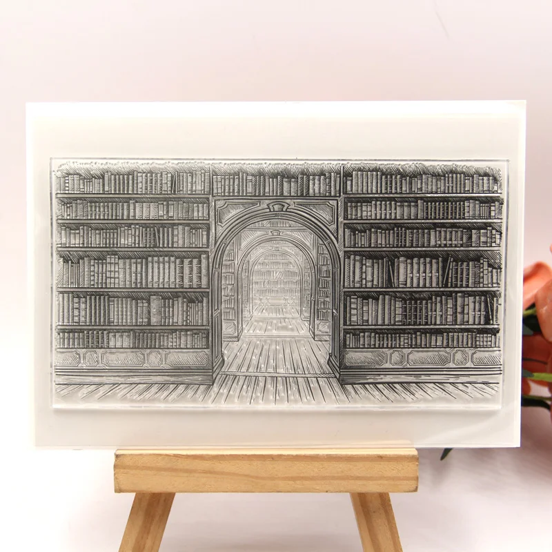 KLJUYP книжная полка фон прозрачные штампы для скрапбукинга бумажные крафтовые