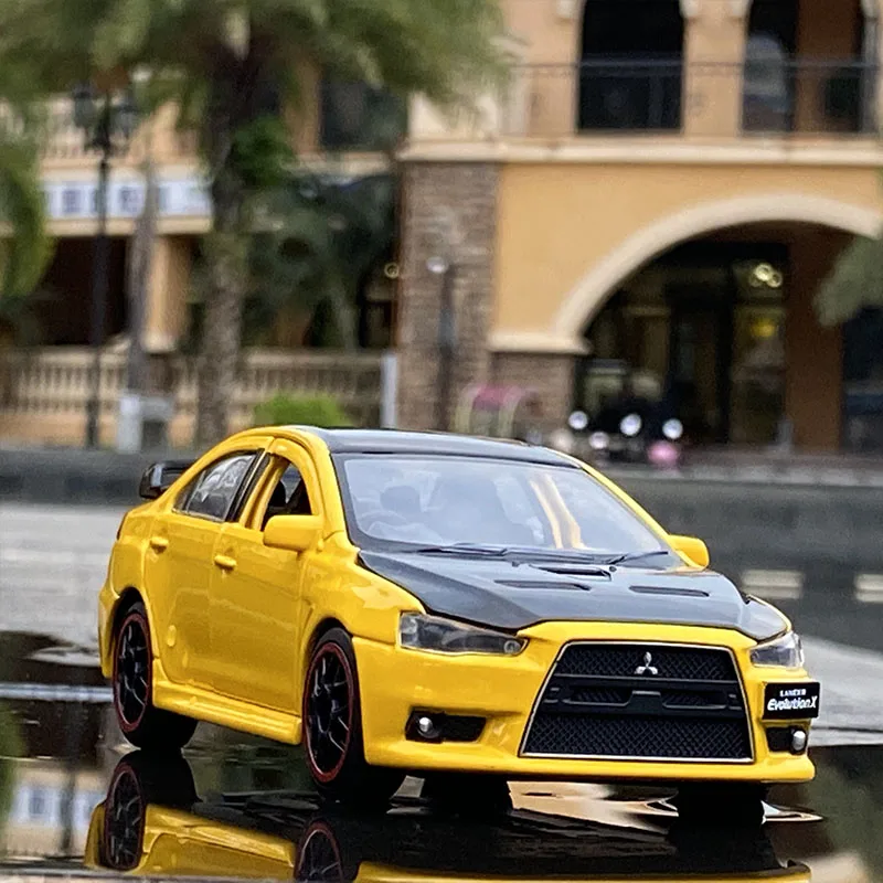 1:32 Mitsubishi JDM Lancer Evo X открытая дверь со звуком светильник Игрушечная модель