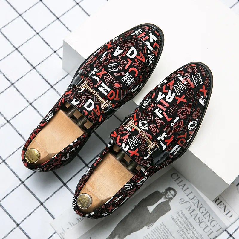 

New 2021 Flat Luxurious Formal Men's Shoes Comfortable Brand Casual Leather Non-slip Handmade For Men Designer Trend
