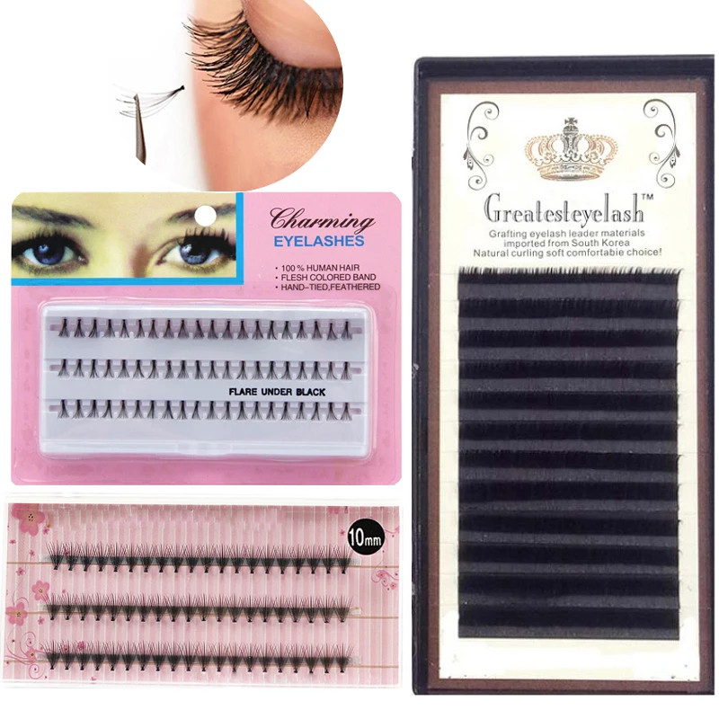 

Makeup Individual Lashes Extension Natural Long Black False Eyelashes Makeup Tools Cross Thick Fake Eyelashes Eye Lash