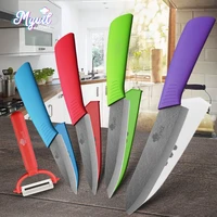 ceramic knife kitchen knives set 3 4 5 6 inch peeler zirconia black blade fruit chef knife vege cooking tool