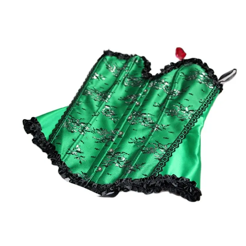 

SLADUO Summer New Sexy Women's Multicolor Sequined Jacquard Close-up Breast Support Corset