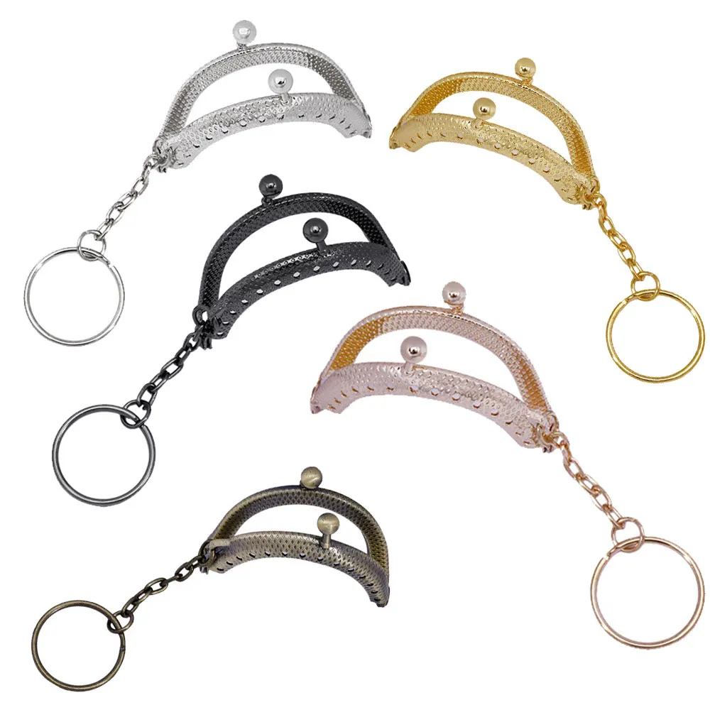 50 шт. 4 см мини металлическая рамка для монет и кошелька ручка с брелоком поцелуй застежка замок античная бронза сделай сам для сумки ручка сумка часть