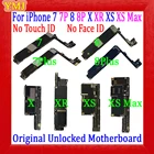 100% Оригинальный разблокированный Бесплатный icloud для iphone 7 plus 8 Plus X XR XS MAX материнская плата 32 Гб 64 Гб 128 Гб без Touch ID и без Face ID логика B